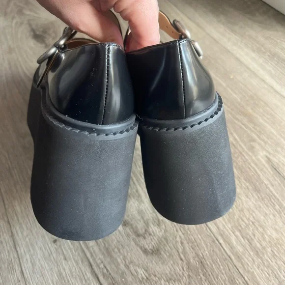 NEW COACH Women's Tea Rose Platform Mary Janes in black size 6 shoes - Picture 5 of 11